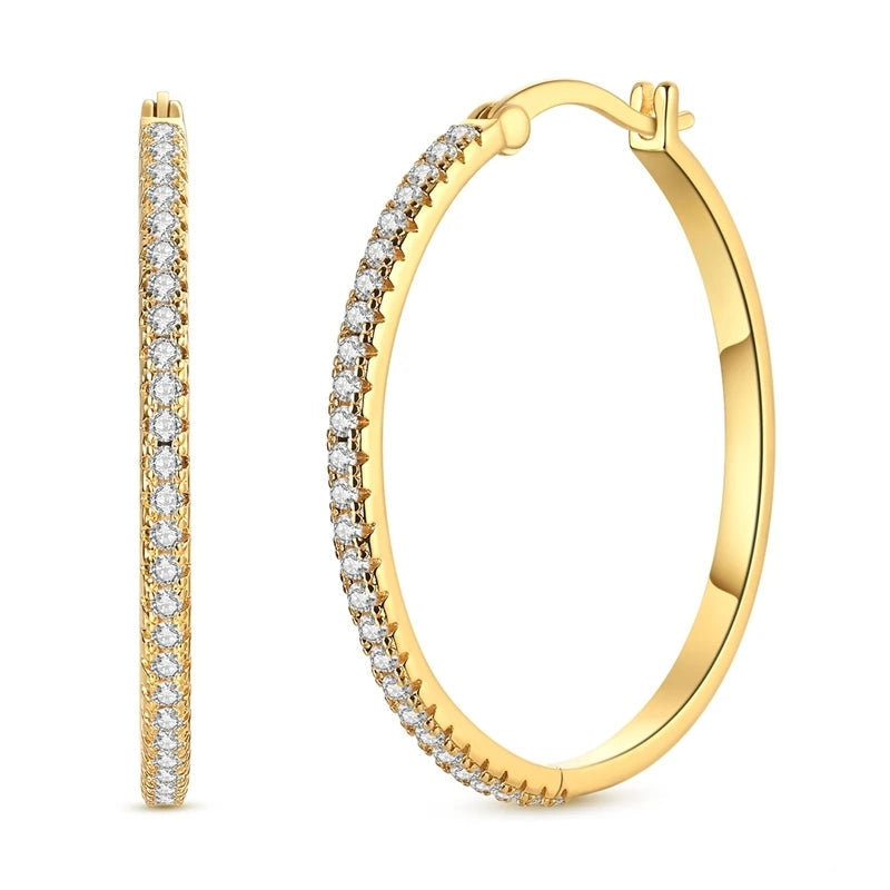 Earrings Golden Radiance Zircon Stud