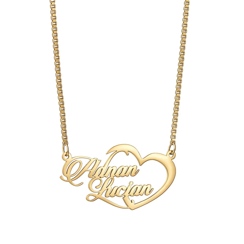 Necklace Personalized Heart Name