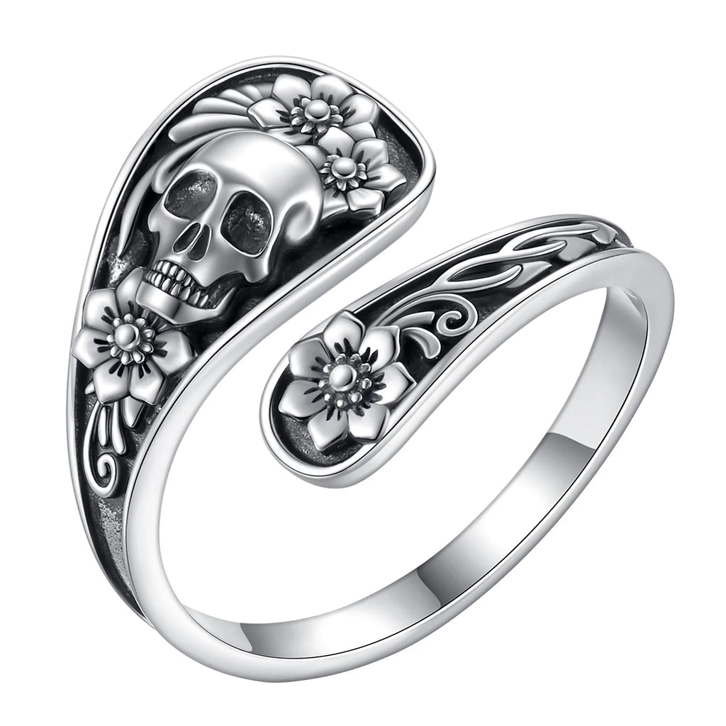 Ring Gothic Skull Adjustable