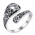 Ring Gothic Skull Adjustable
