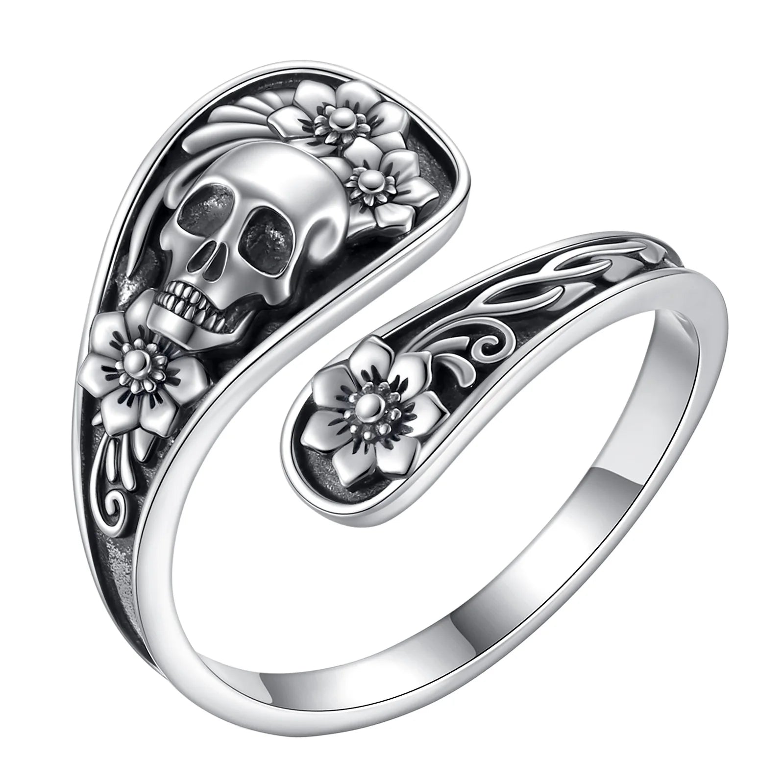 Ring Gothic Skull Adjustable