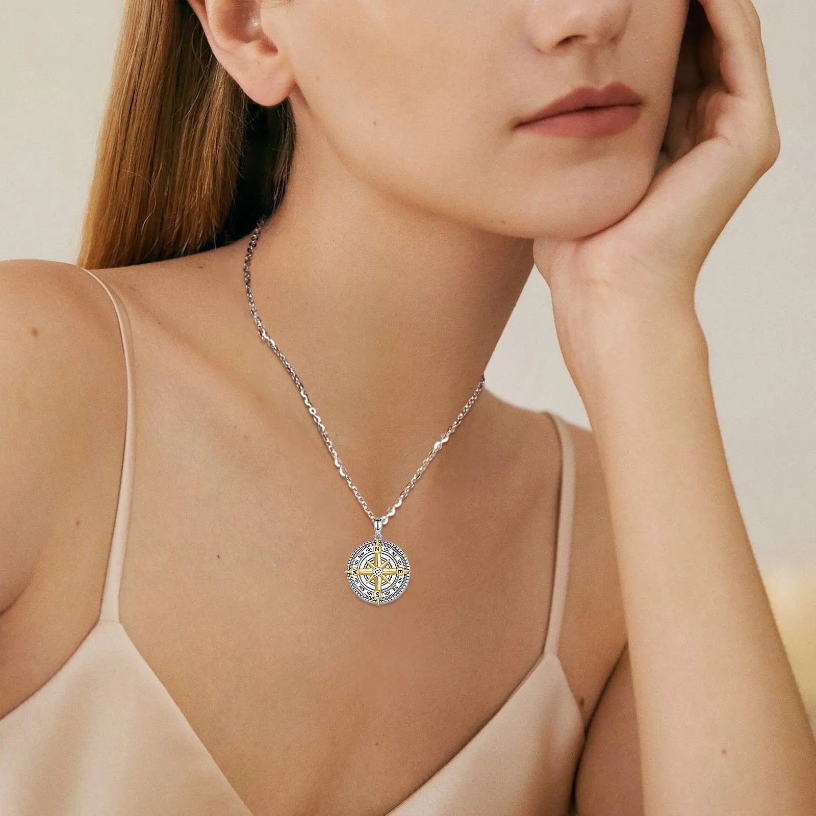 Necklace Compass Pendant