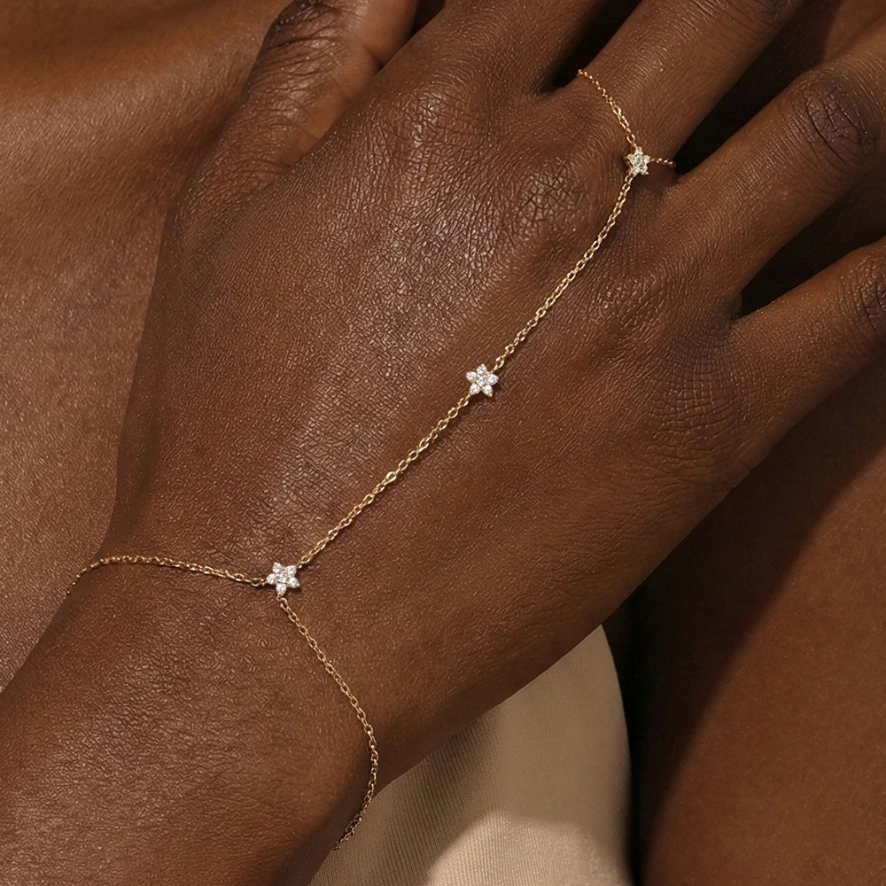Bracelet Ring Heart Hand