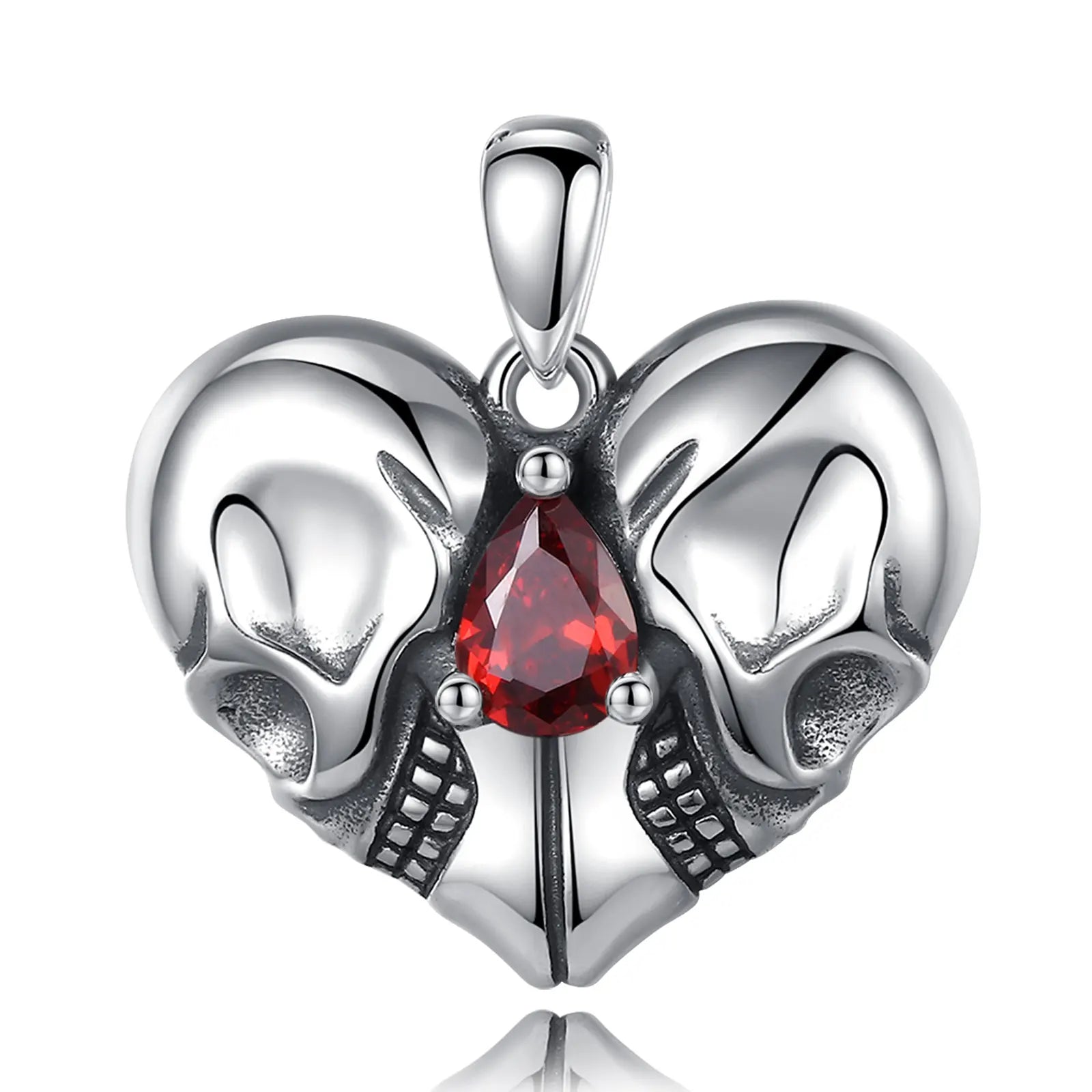 Necklace Gothic Heart Skull