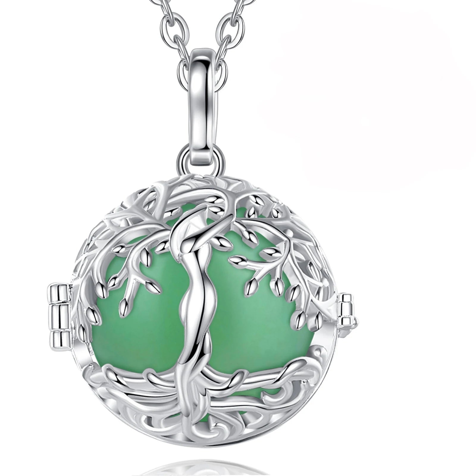 Necklace Tree of Life Cage  Amethyst Energy Healing Crystal Stone Jade Lapis Pendant Spiritual DIY
