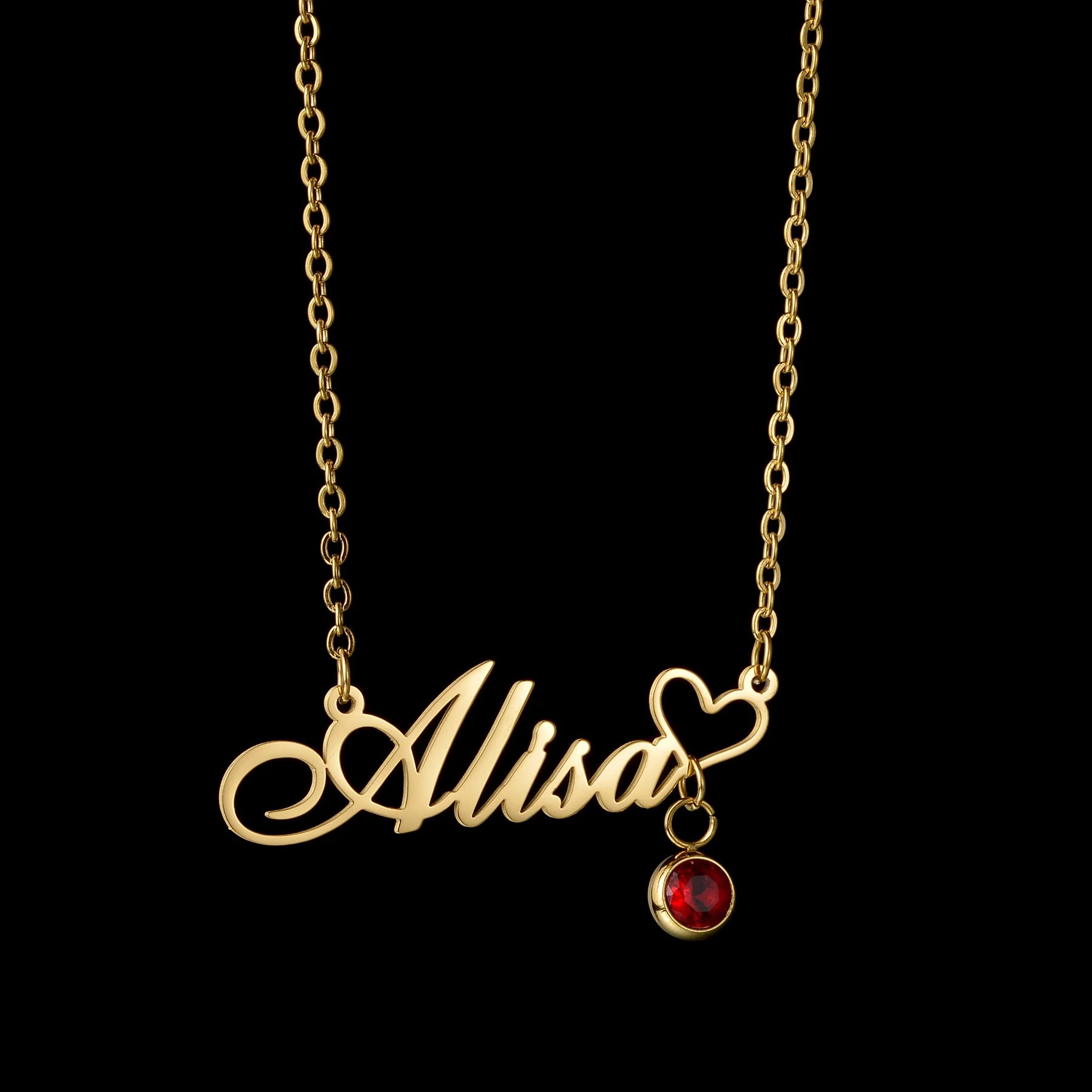 Necklace Personalized Heart Name