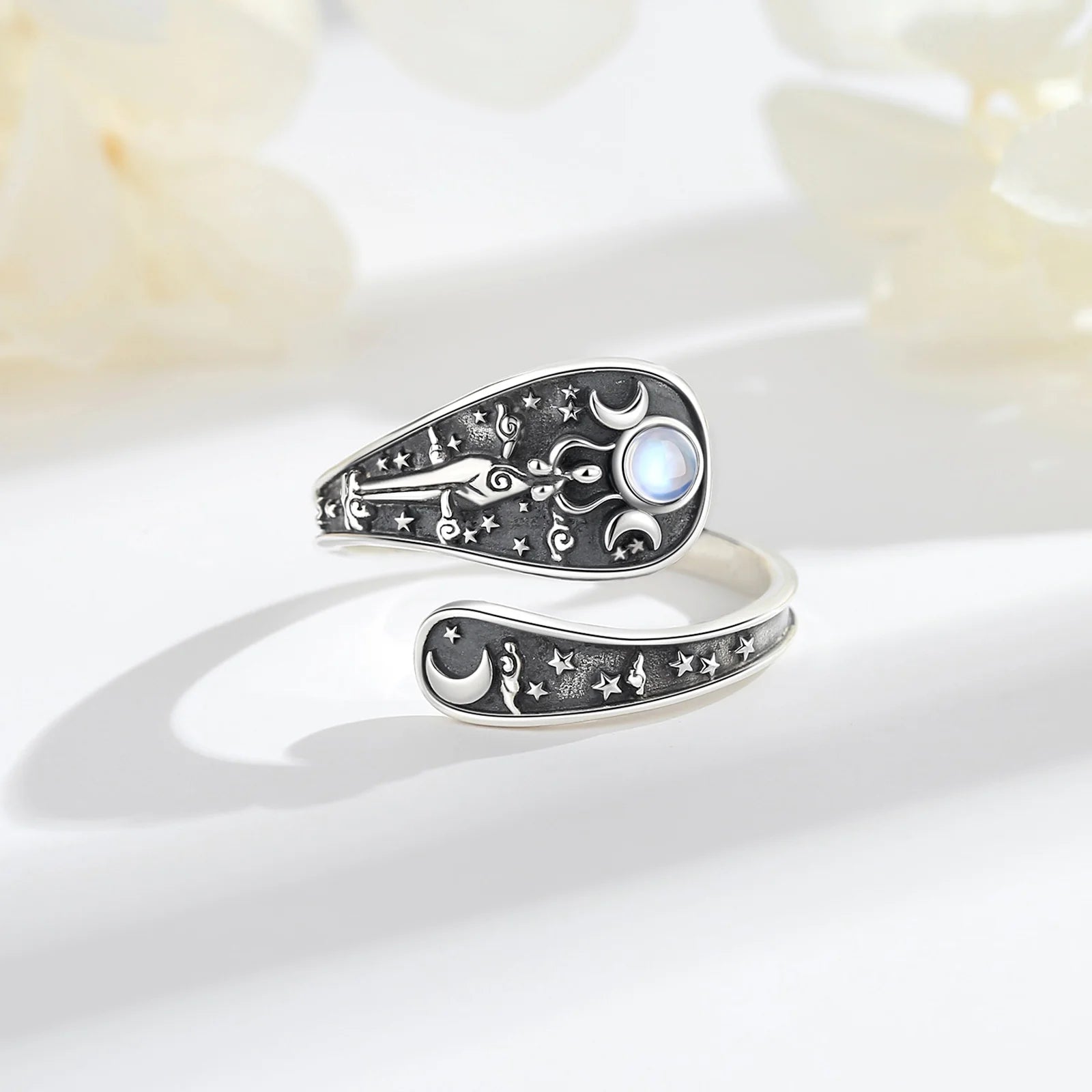 Ring Triple Moon Goddess