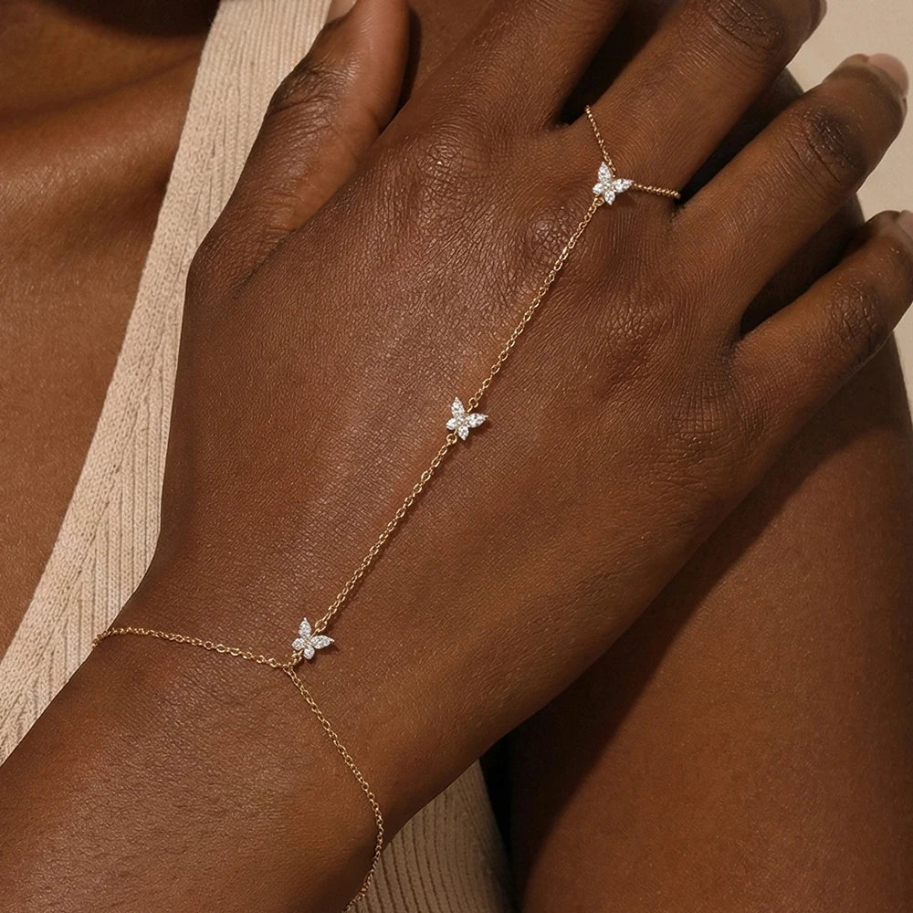 Bracelet Ring Heart Hand