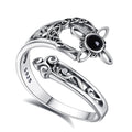Ring Obsidian Witch's Knot