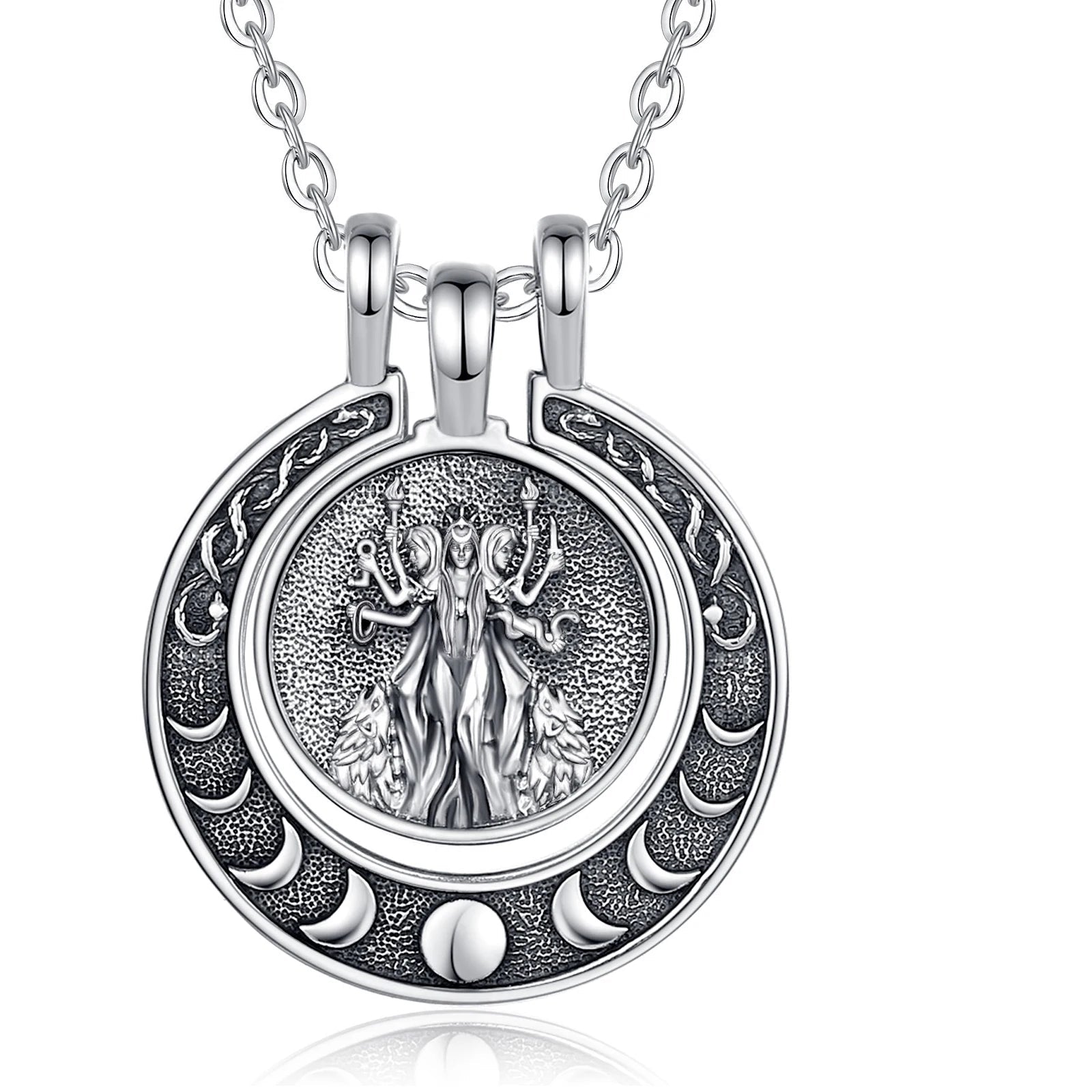 Necklace Hecate Triple Moon