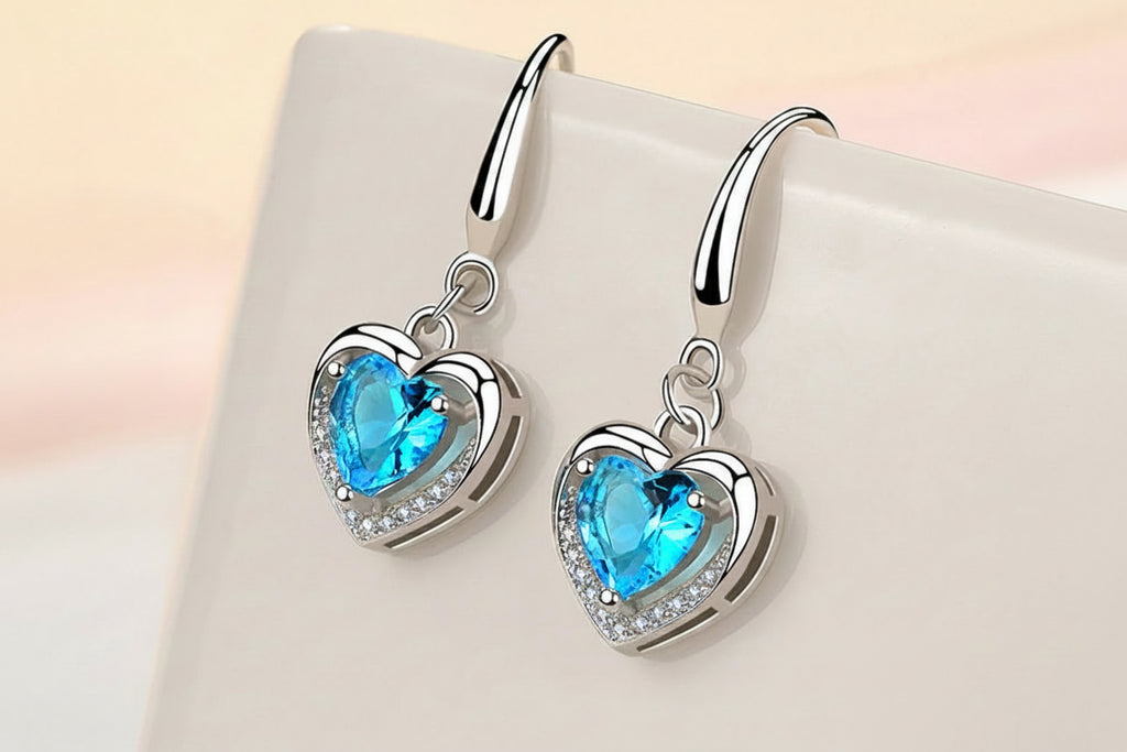 Earrings Heart Dangle