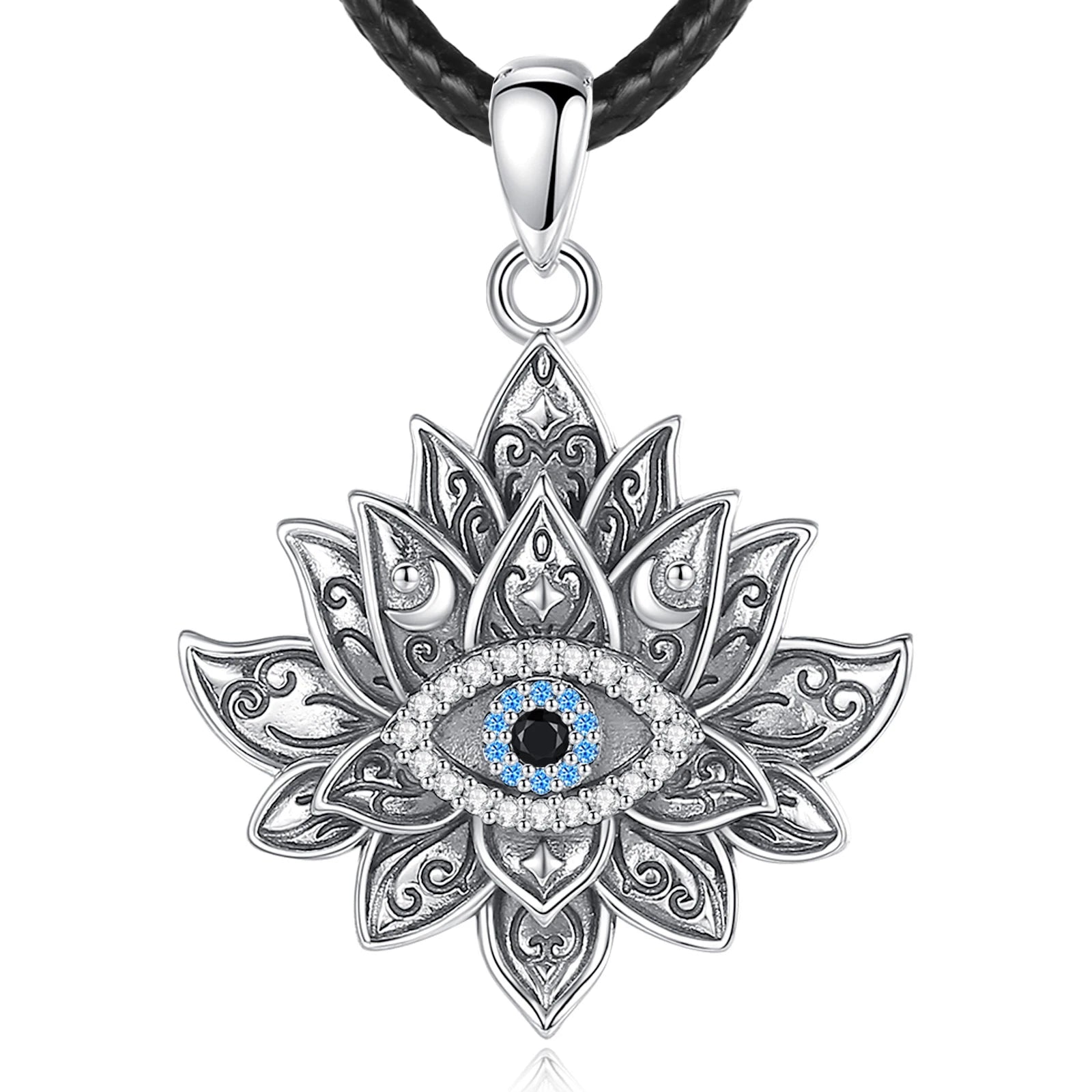 Necklace Vintage Evil Eye Lotus Flower