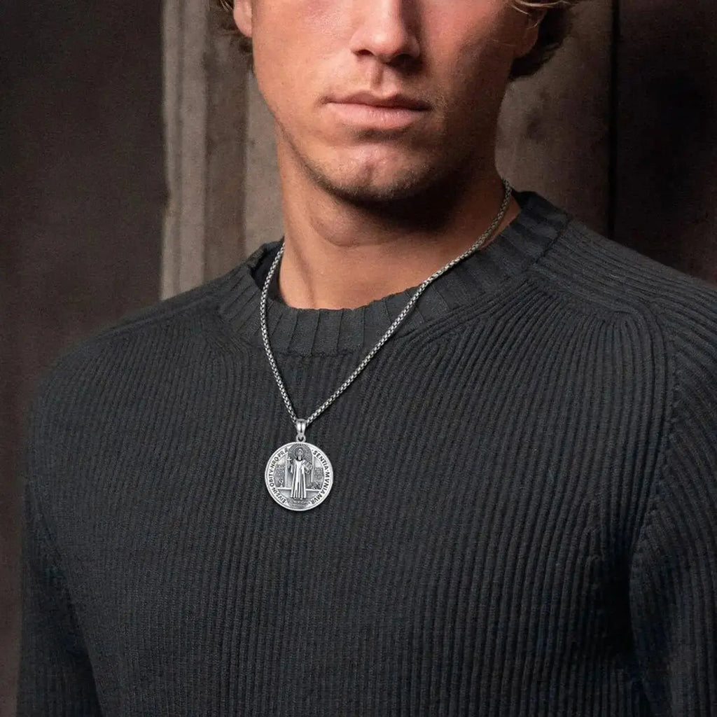 Necklace Saint Benedict Medal