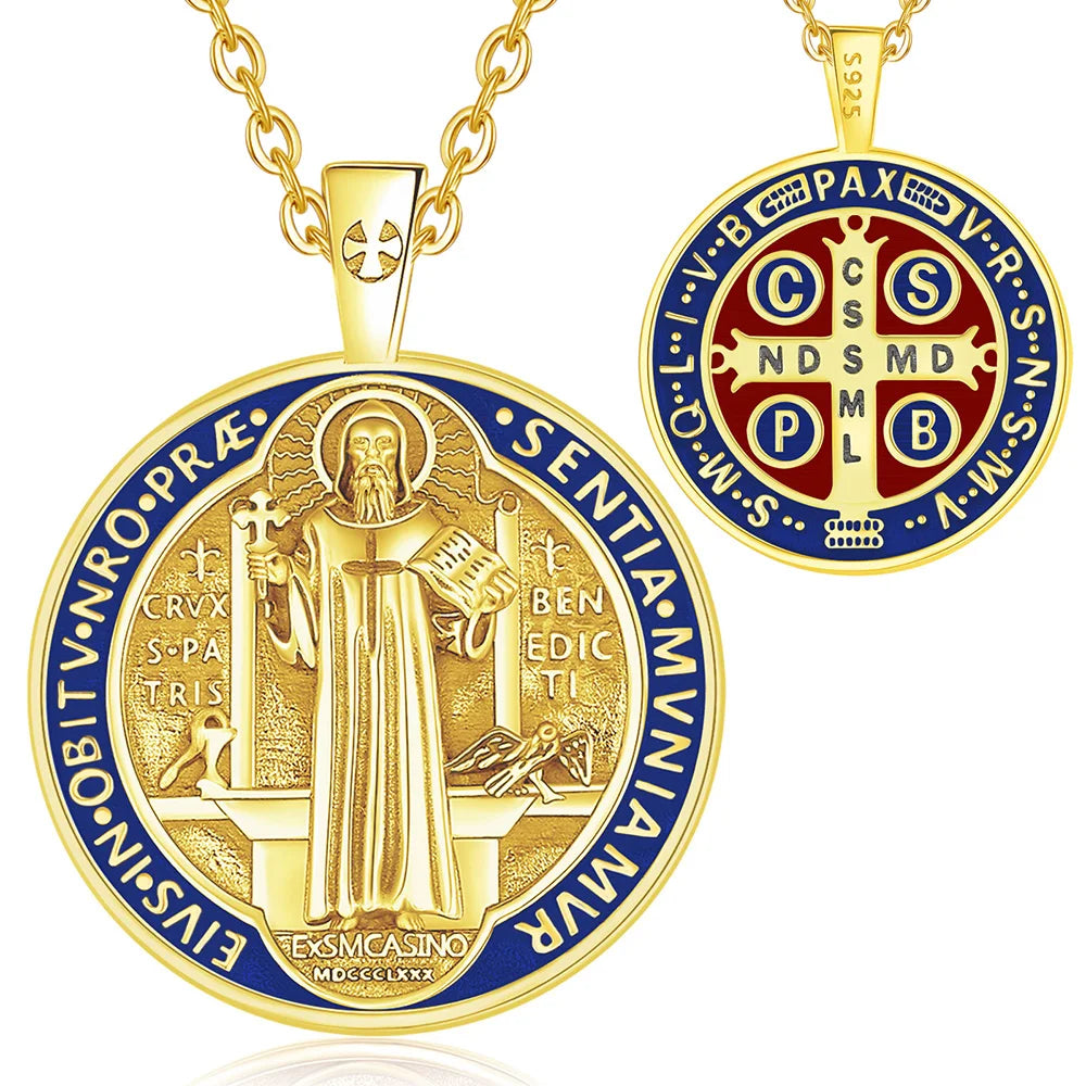 Necklace Saint Benedict Gold Cross