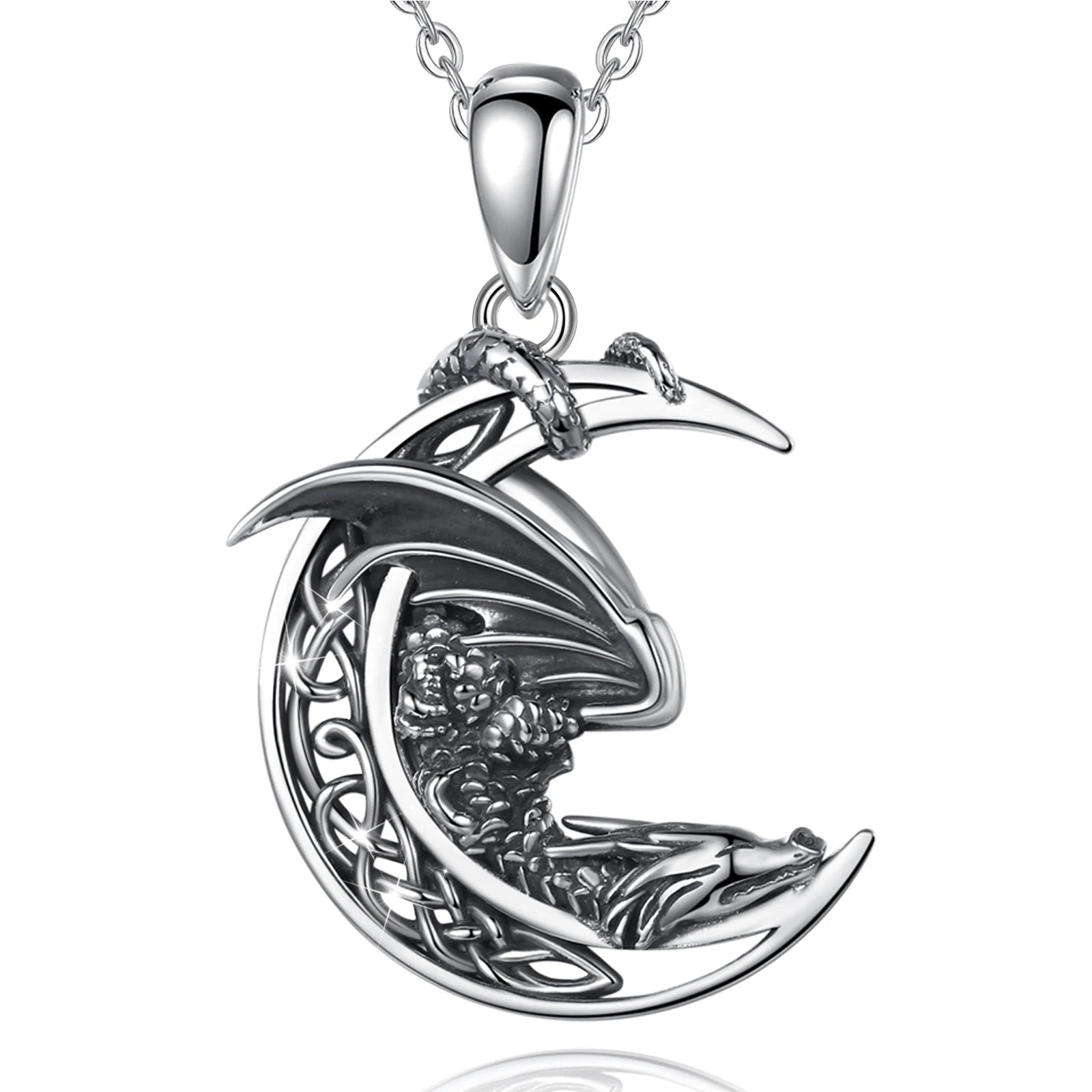Necklace Moon Dragon Celtic