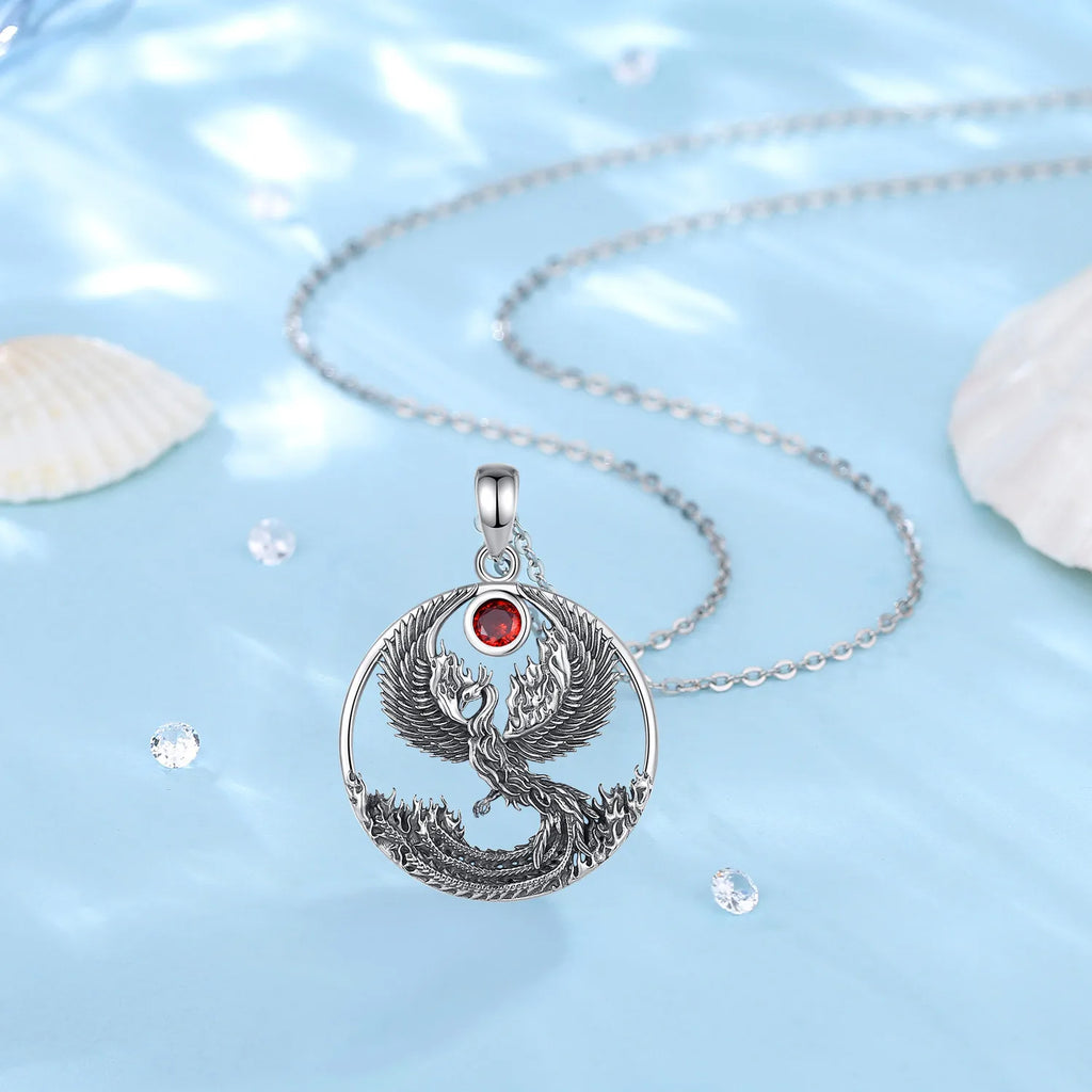 Necklace Phoenix Sun Sterling Silver