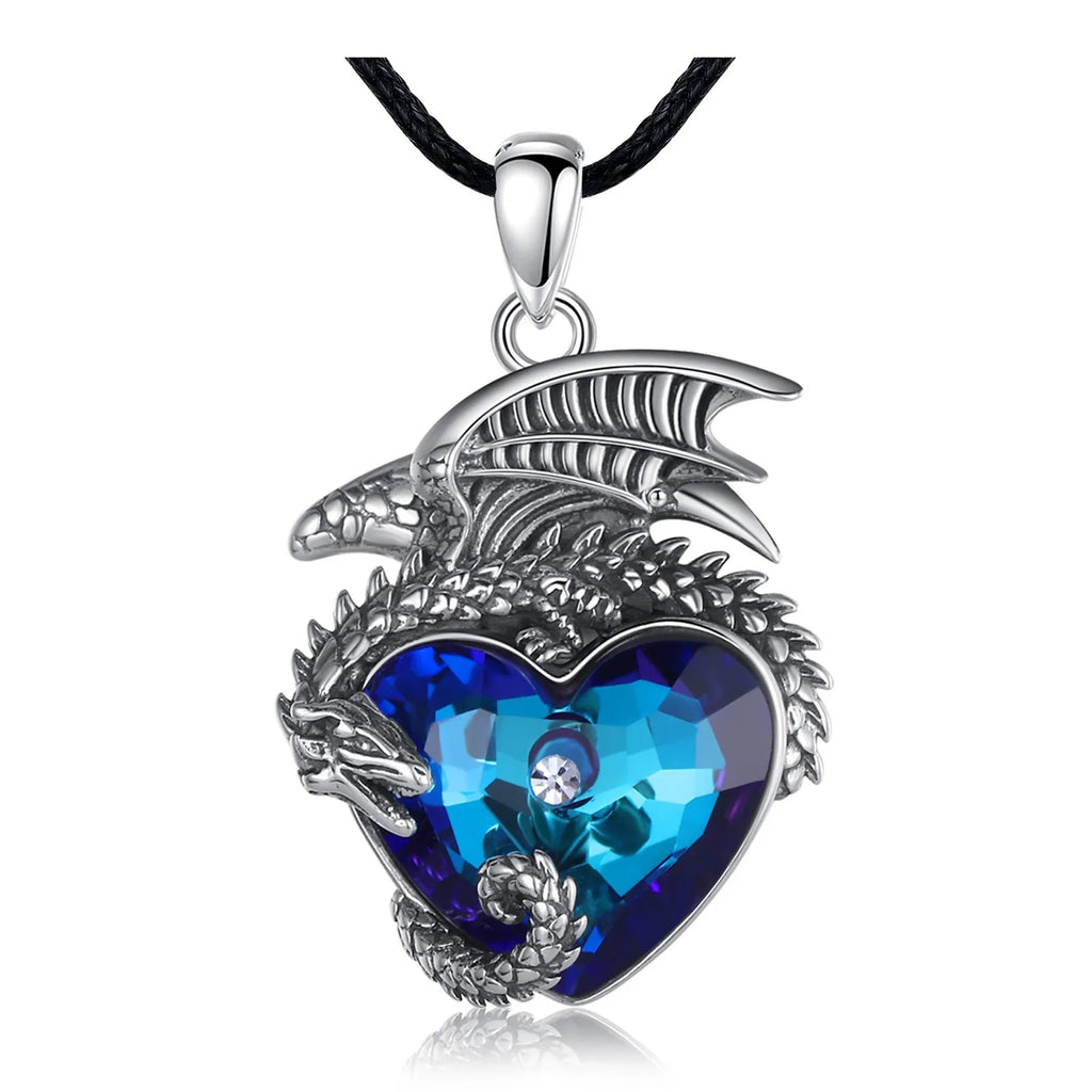 Necklace Dragon Heart Crystal