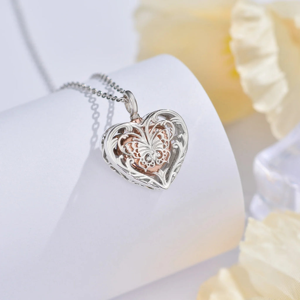 Necklace Eterna Rose Butterfly Memorial