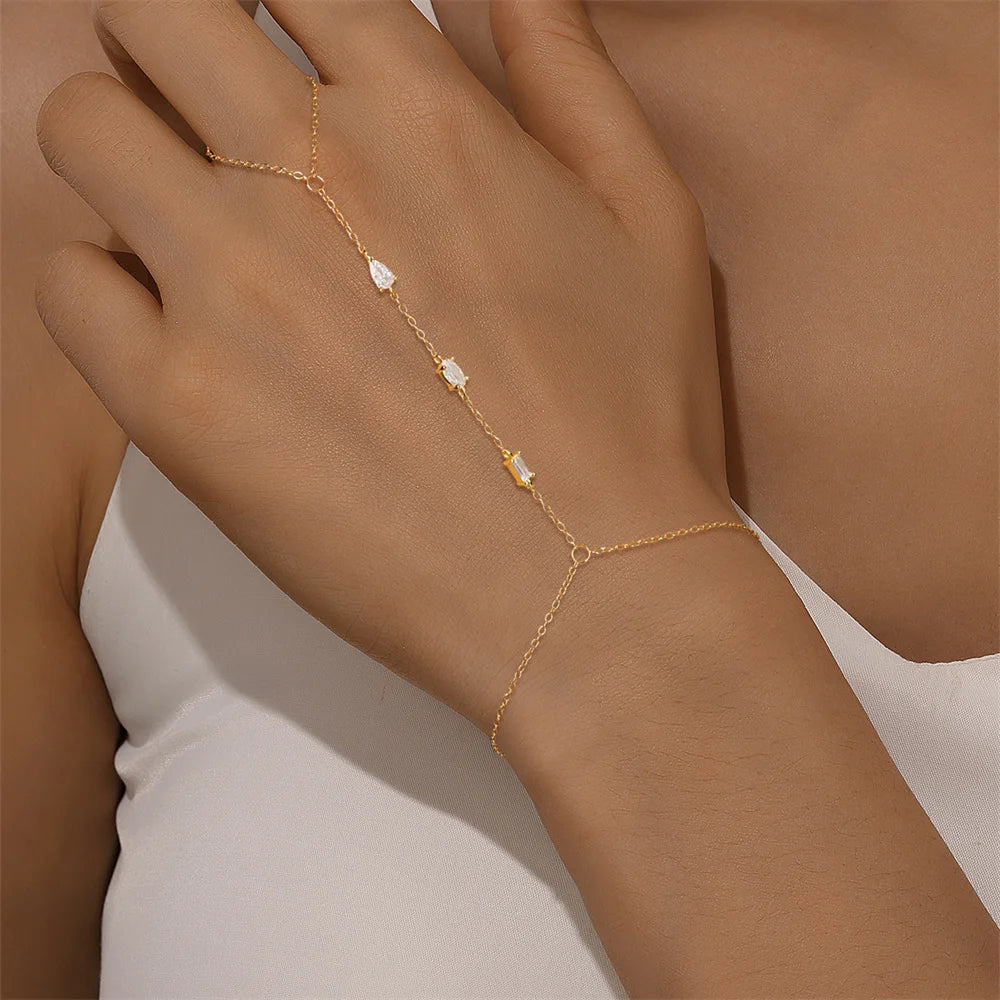Bracelet Ring Heart Hand