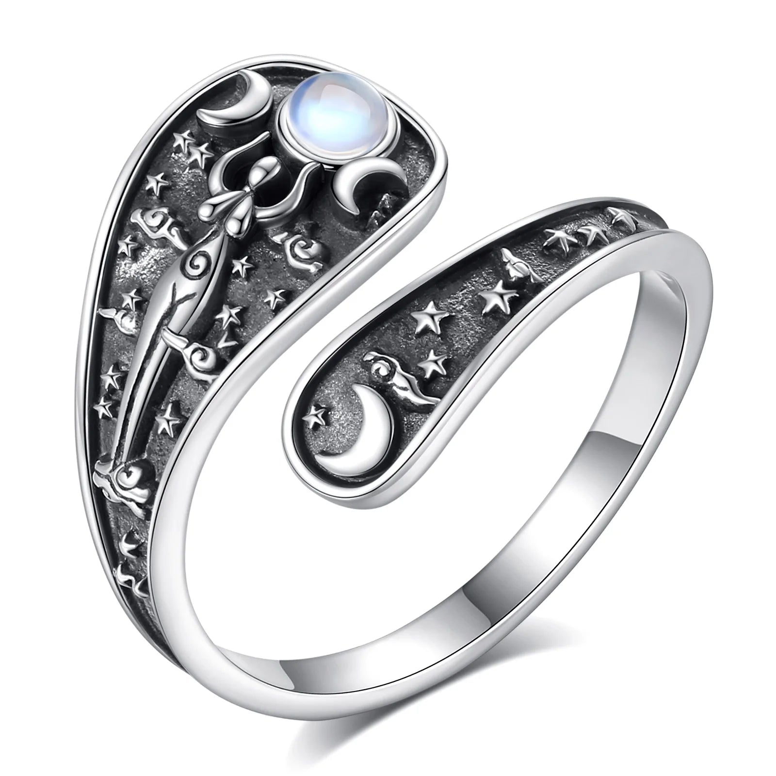 Ring Triple Moon Goddess