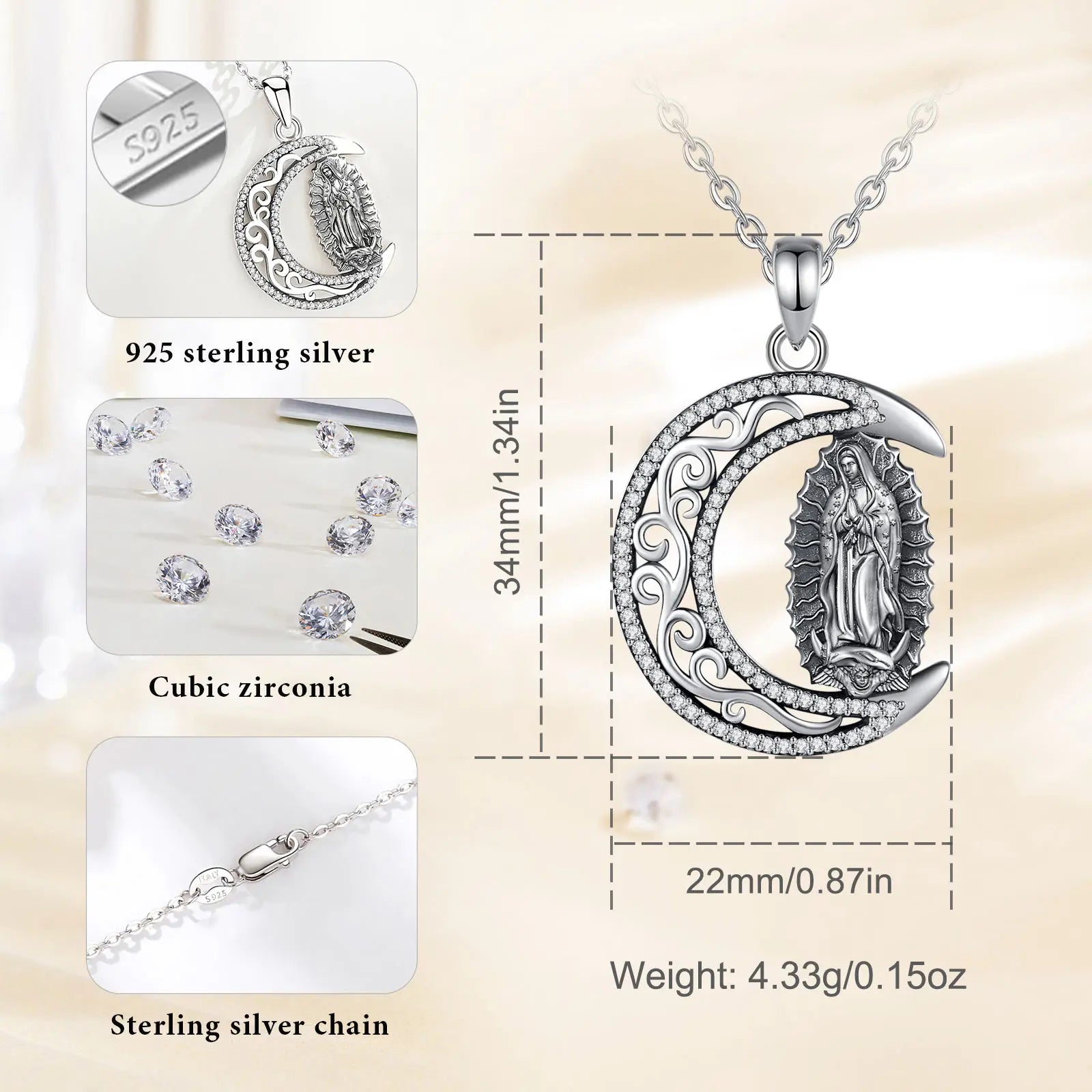 Necklace Plated  925 Sterling Silver
