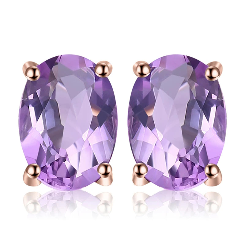 Earrings Natural Gemstone Stud