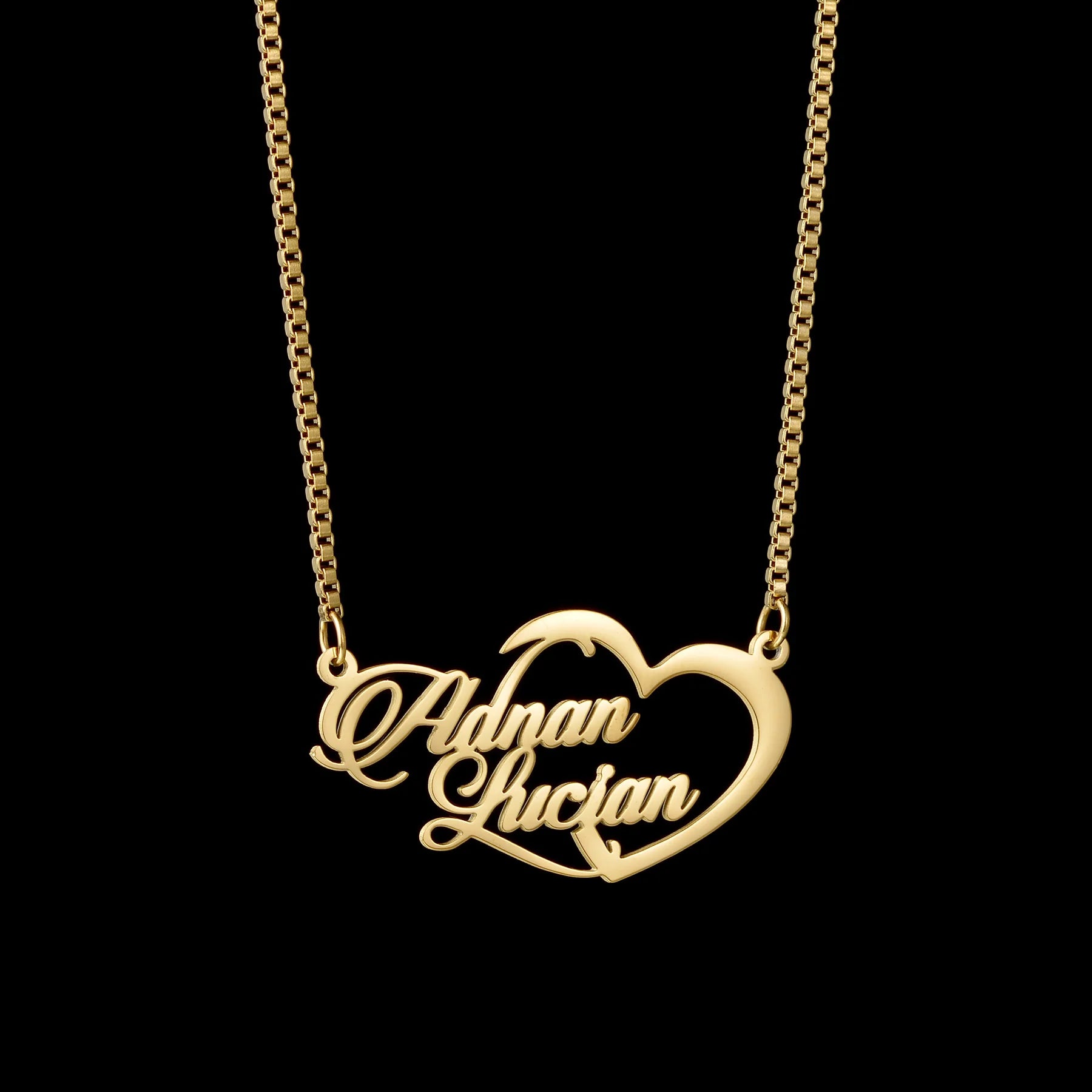 Necklace Personalized Heart Name