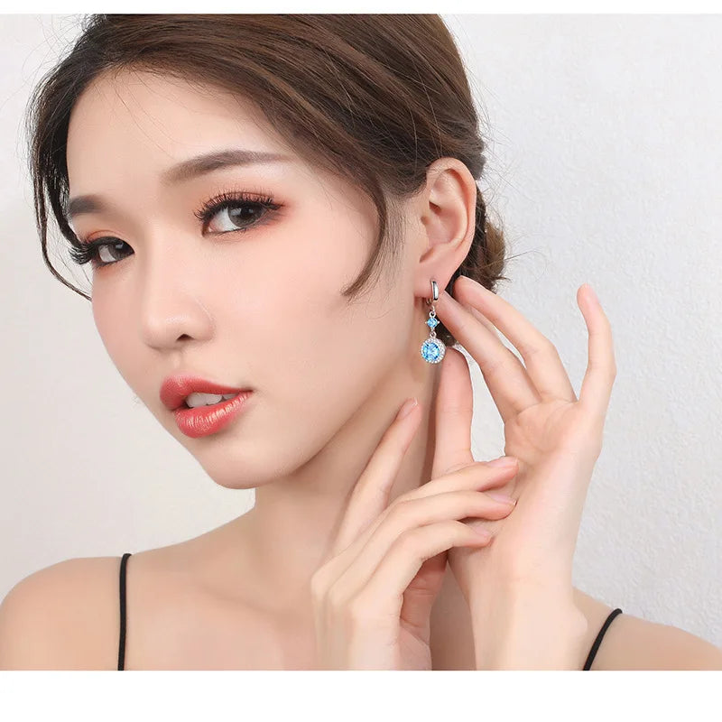 Earrings Luna Crystal Hoop