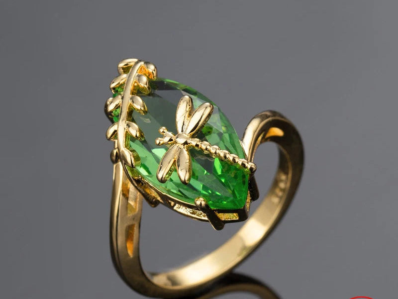 Ring Dragonfly Emerald