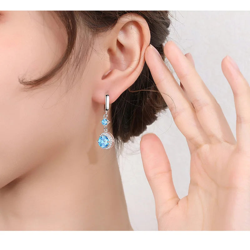 Earrings Luna Crystal Hoop
