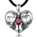 Necklace Gothic Heart Skull