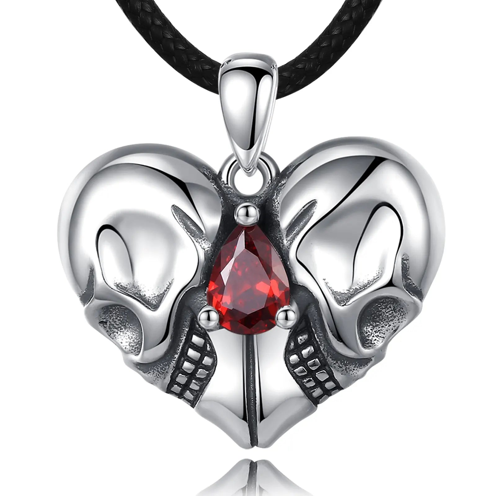 Necklace Gothic Heart Skull