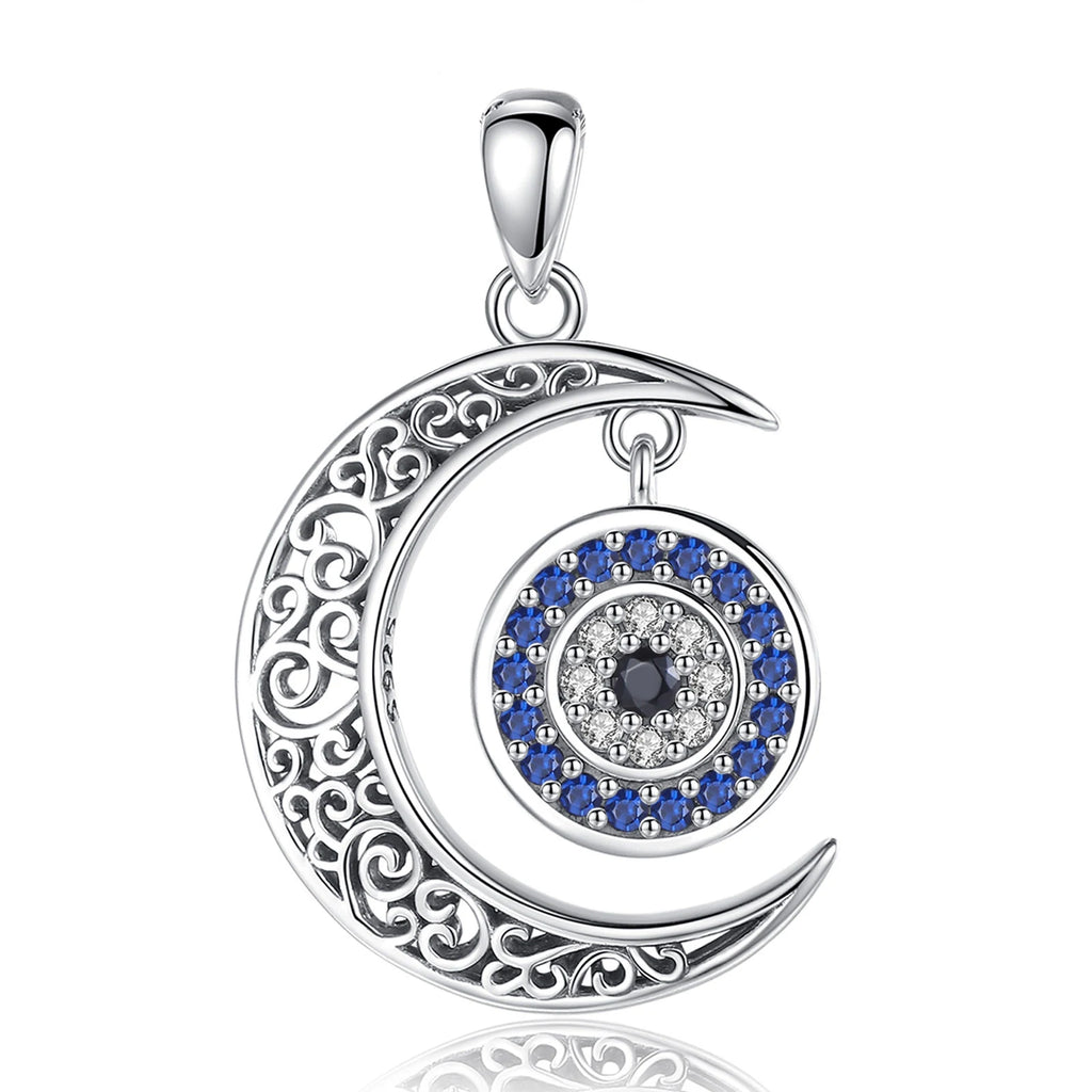 Necklace for Women & Man  925 Sterling Silver Sun Moon Pentagram Viking Celtic knot Moon Pendant Fine Jewelry party