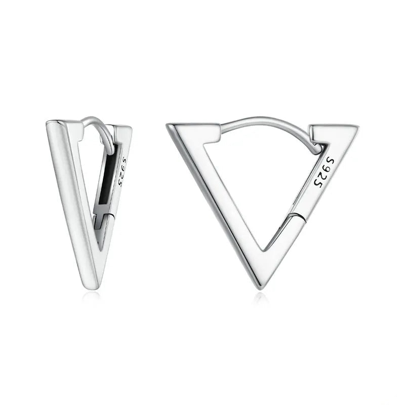 Earrings Geometric Triangle Hoop