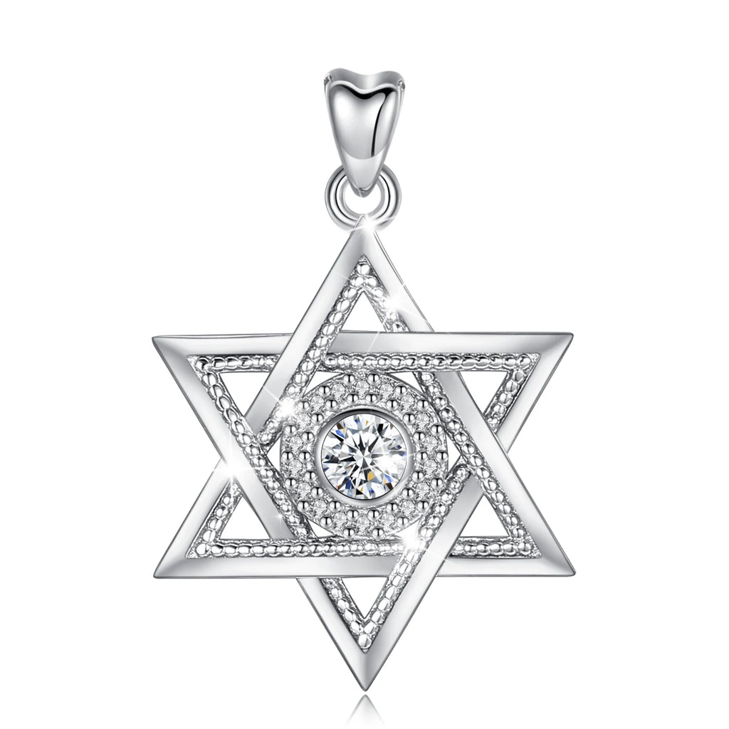 Necklace Star of David Zircon
