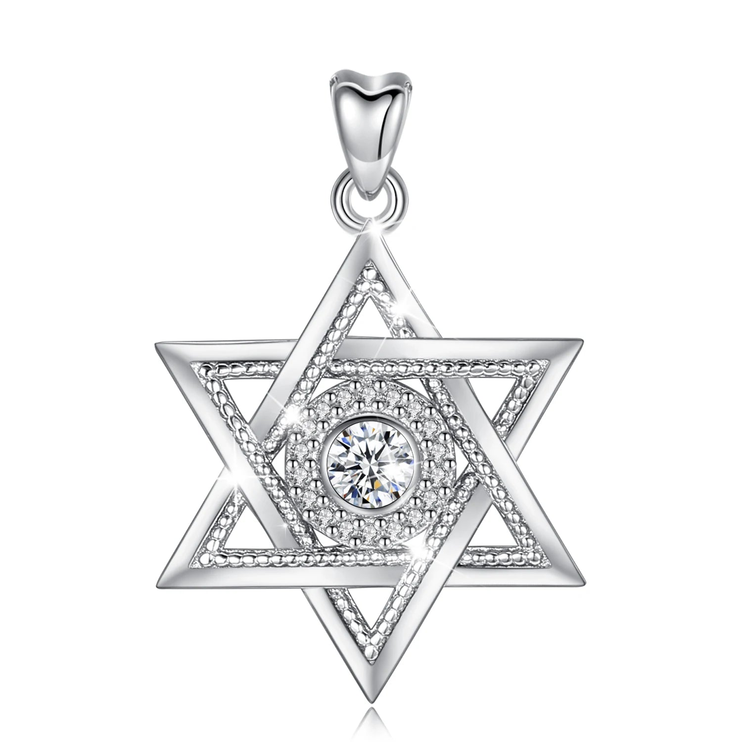 Necklace Star of David Zircon