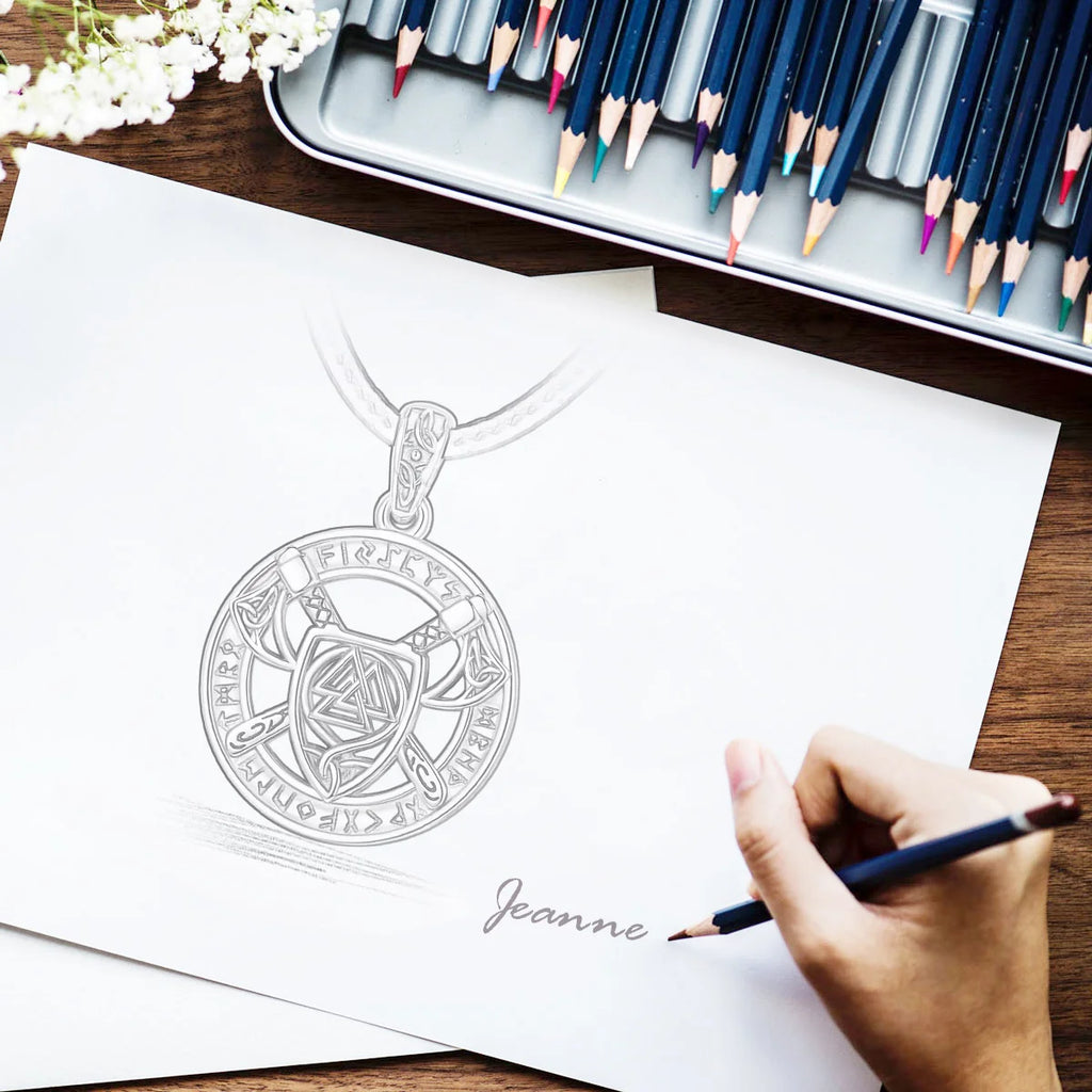 Necklace Viking Pattern Knot Pendant