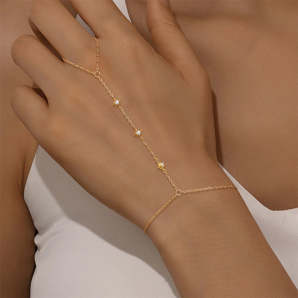 Bracelet Ring Heart Hand