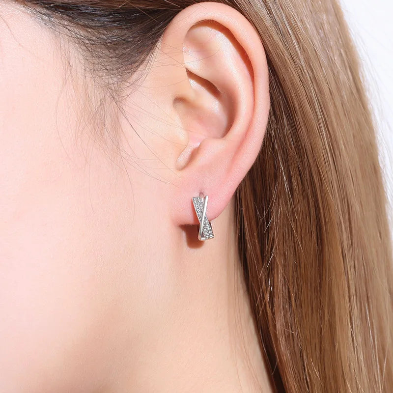 Earrings Bow Pattern Stud