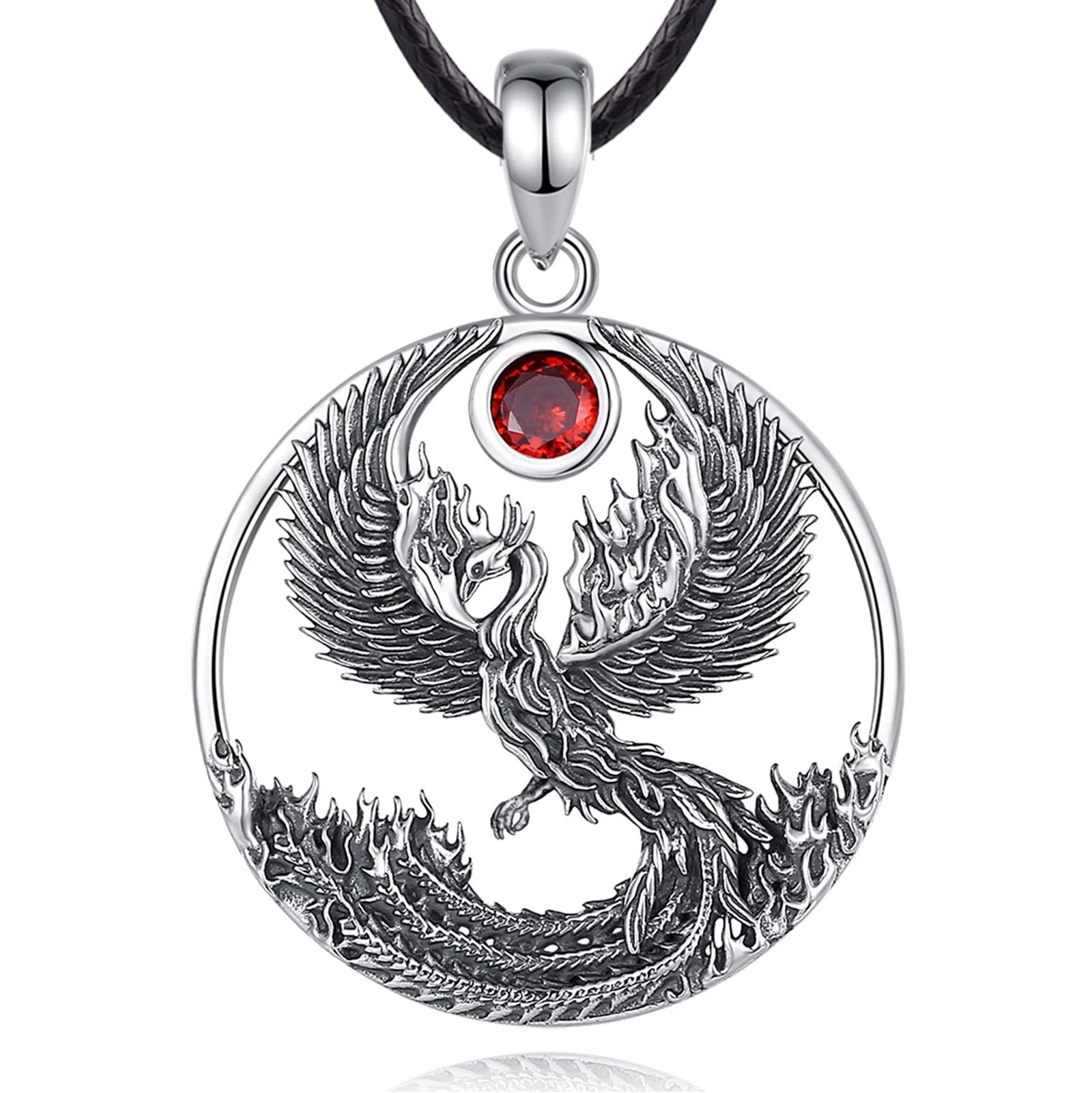 Necklace Phoenix Sun Sterling Silver