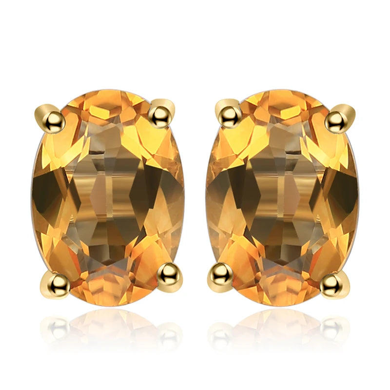 Earrings Natural Gemstone Stud