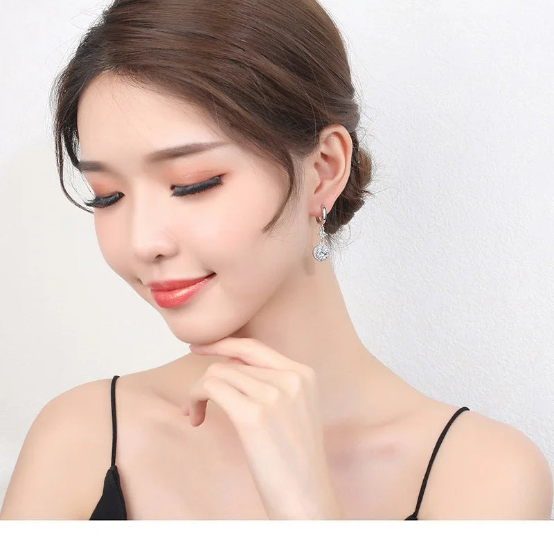 Earrings Luna Crystal Hoop