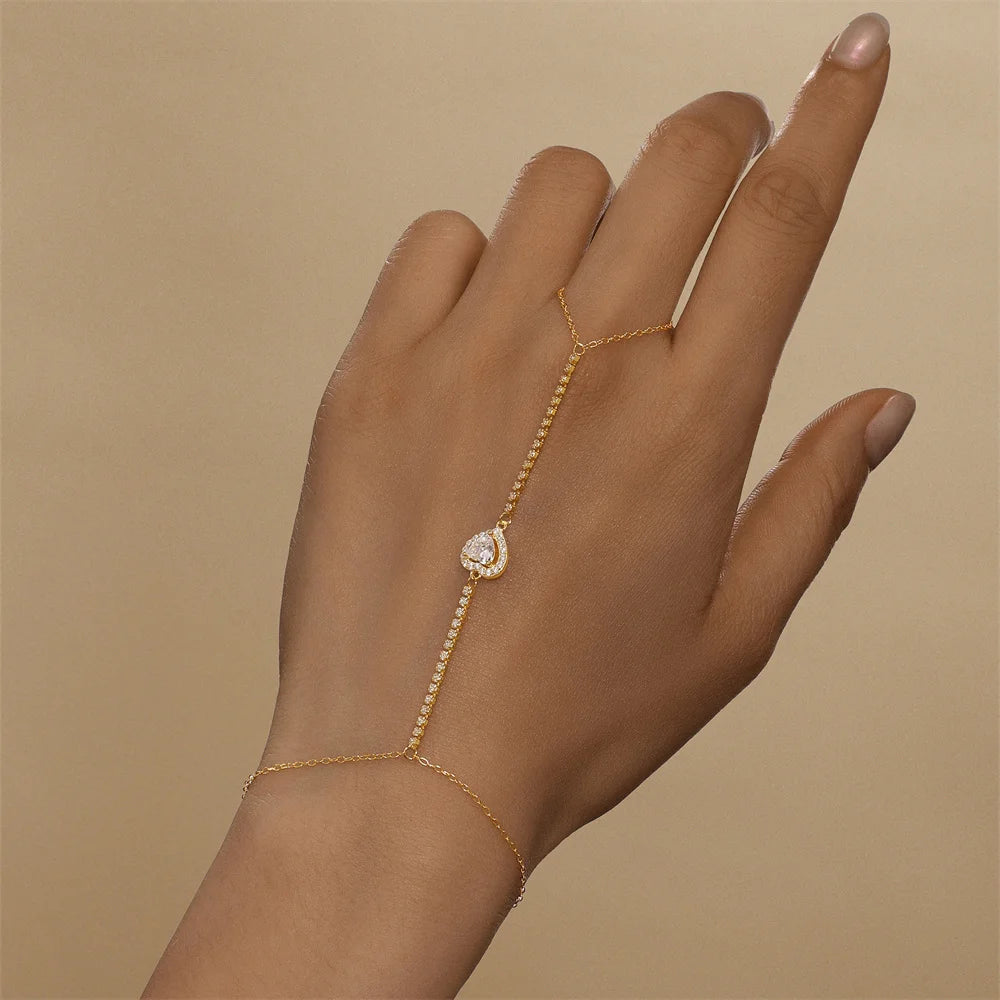 Bracelet Ring Heart Hand