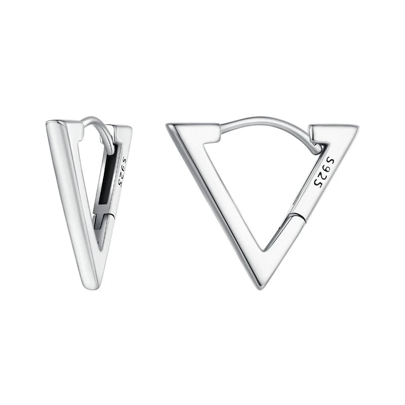 Earrings Geometric Triangle Hoop