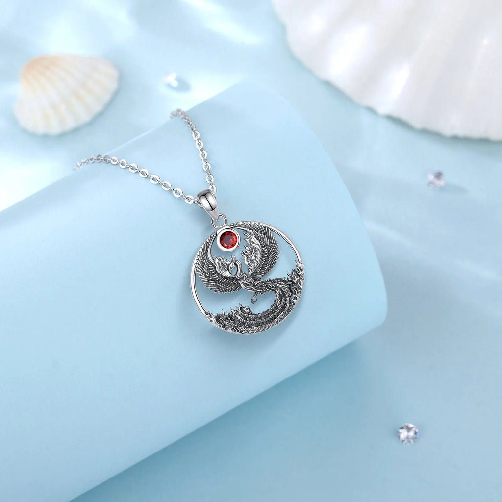 Necklace Phoenix Sun Sterling Silver