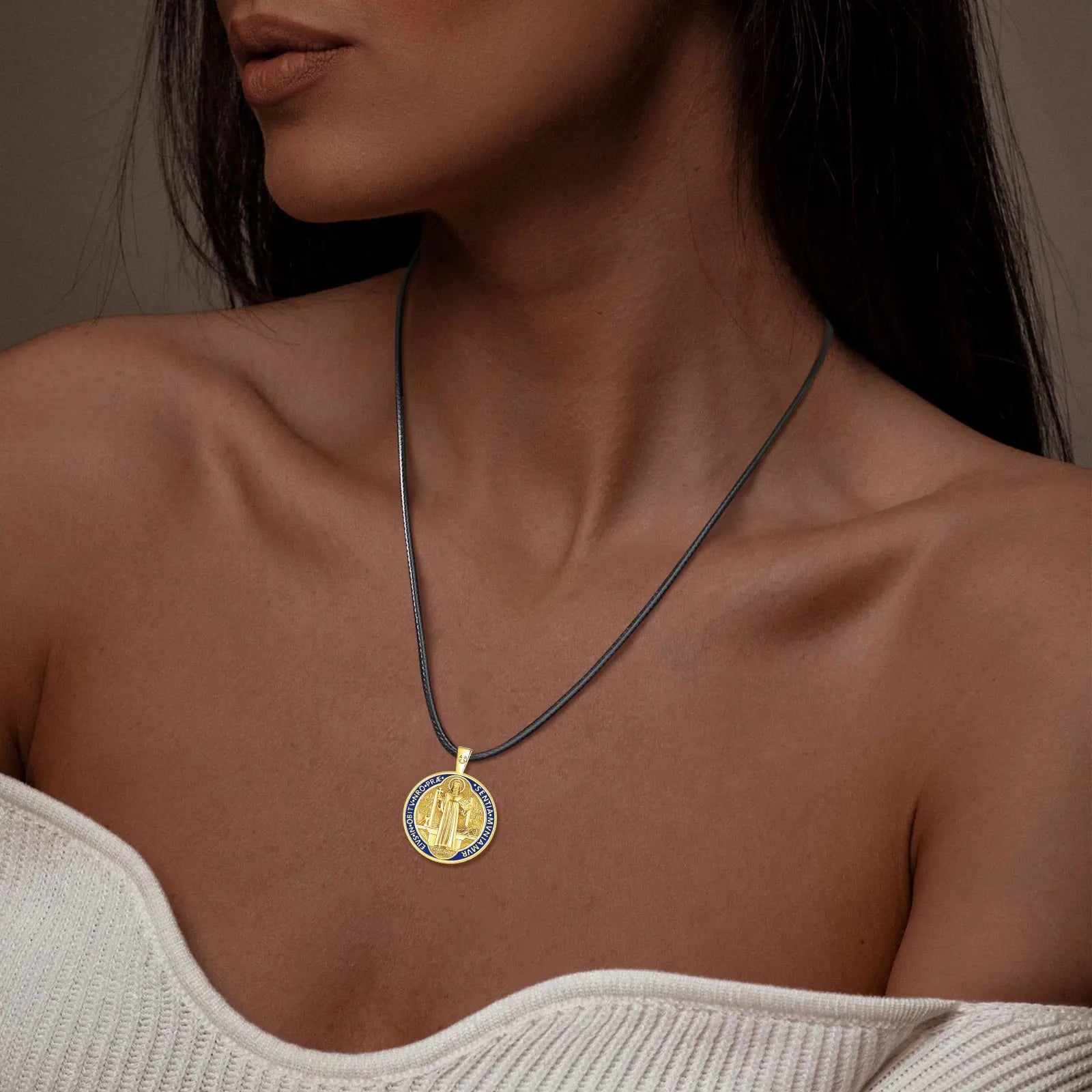 Necklace Saint Benedict Gold Cross