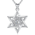 Necklace Star of David Zircon