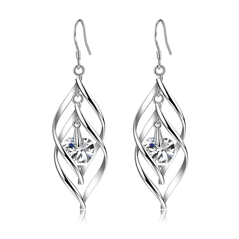 Earrings Crystal Long Dangle