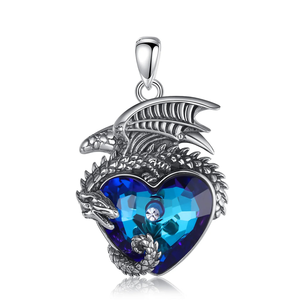 Necklace Dragon Heart Crystal