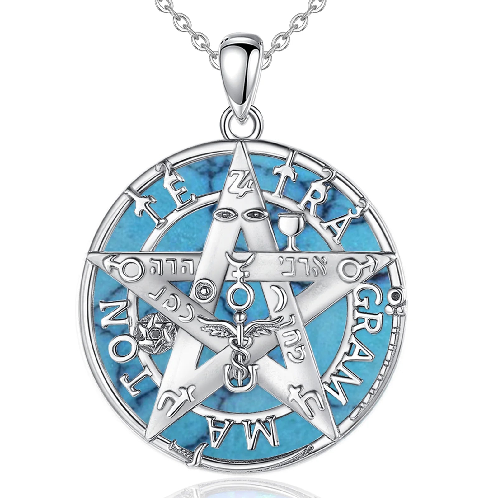Necklace Tetragrammaton Pentagram